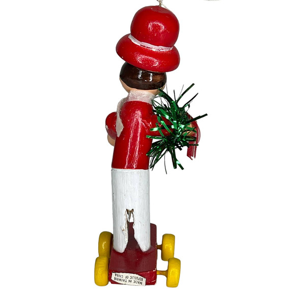 Vintage Clothes Pin Guy on A Skateboard Christmas Ornament - Picture 4 of 10